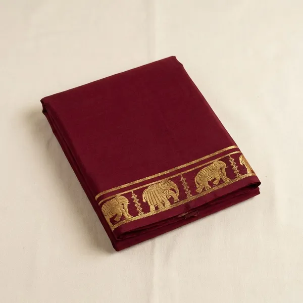 Maroon_Pure_Viscose_Silk,_It_Is_Very_Soft_And_Comfortable_To_Wear_Any_Weather