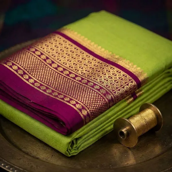 Light_Green_Pure_Viscose_Silk,_It_Is_Very_Soft_And_Comfortable_To_Wear_Any_Weather
