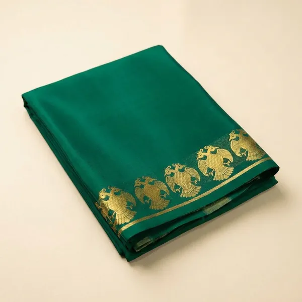 Green_Pure_Viscose_Silk,_It_Is_Very_Soft_And_Comfortable_To_Wear_Any_Weather