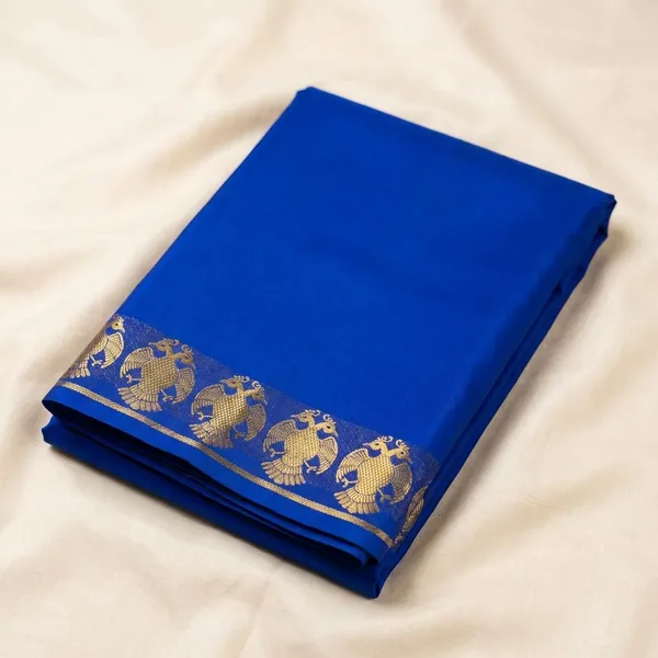 Deep_Blue_Pure_Viscose_Silk,_It_Is_Very_Soft_And_Comfortable_To_Wear_Any_Weather