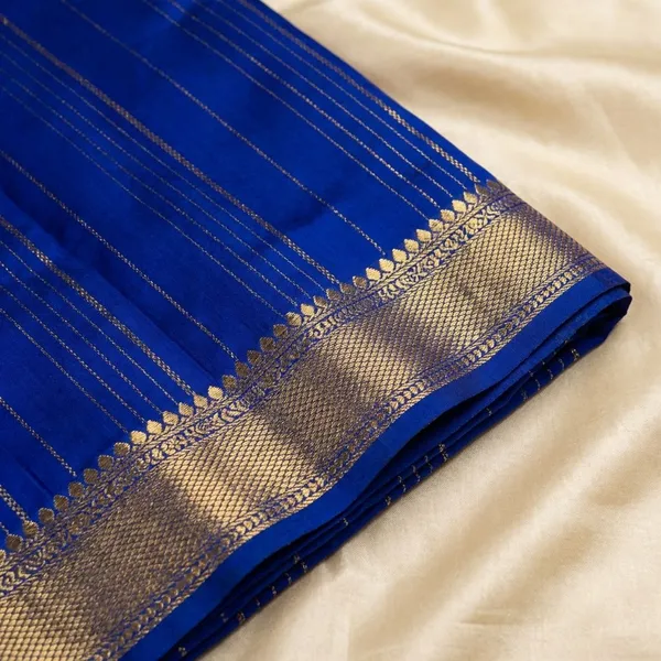 Blue_Pure_Viscose_Silk,_It_Is_Very_Soft_And_Comfortable_To_Wear_Any_Weather