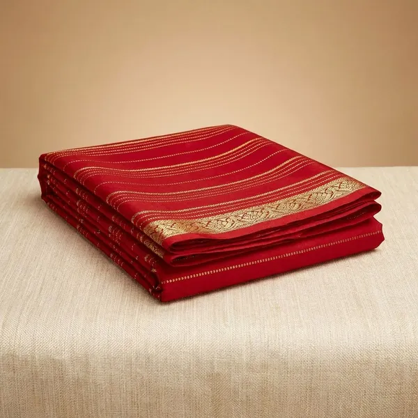 Maroon_Pure_Viscose_Silk,_It_Is_Very_Soft_And_Comfortable_To_Wear_Any_Weather