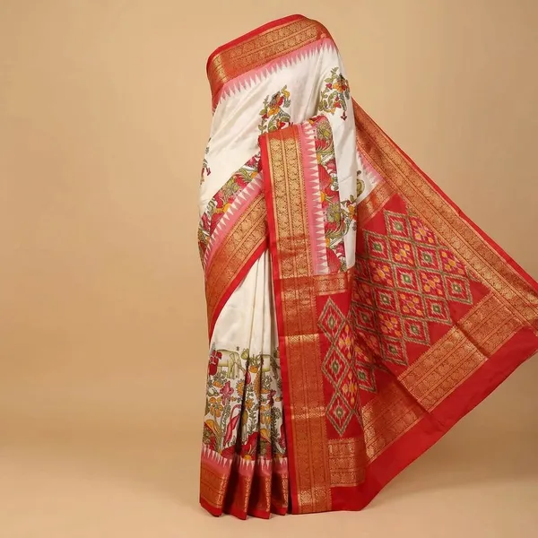 Multicolor_Designer_Printed_And_Dolla_Silk_Fabric_Sarees