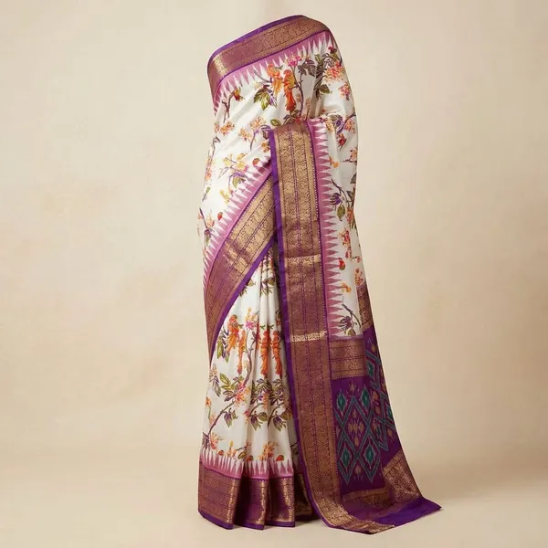 Multicolor_Designer_Printed_And_Dolla_Silk_Fabric_Sarees