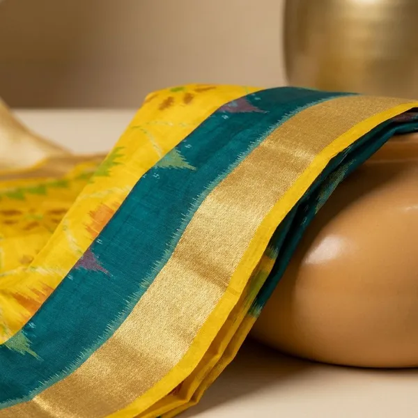 Yellow_And_Green_Designer_Printed_And_Dolla_Silk_Fabric_Sarees
