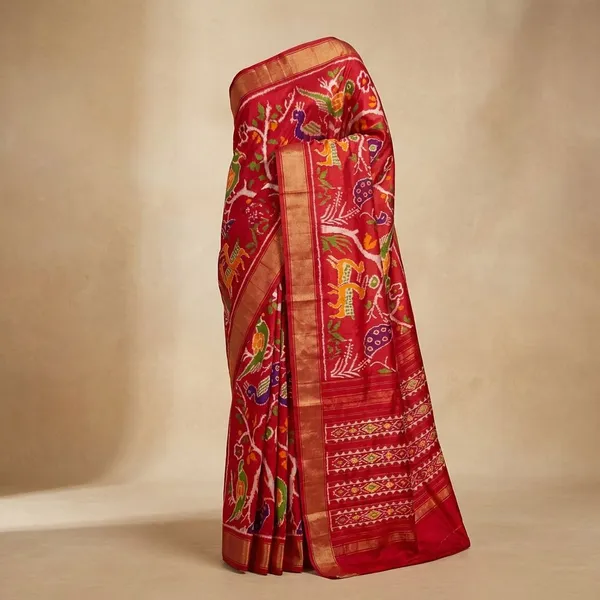 Red_Designer_Printed_And_Dolla_Silk_Fabric_Sarees
