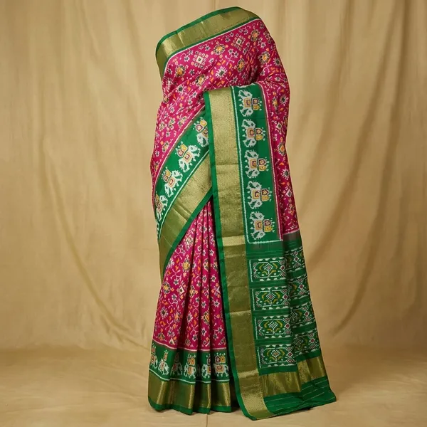 Khadi_Red_Designer_Printed_And_Dolla_Silk_Fabric_Sarees