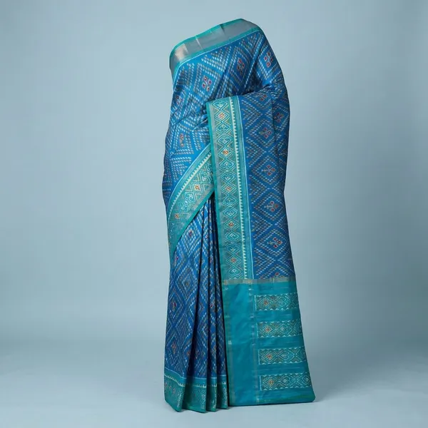 Blue_Designer_Printed_And_Dolla_Silk_Fabric_Sarees