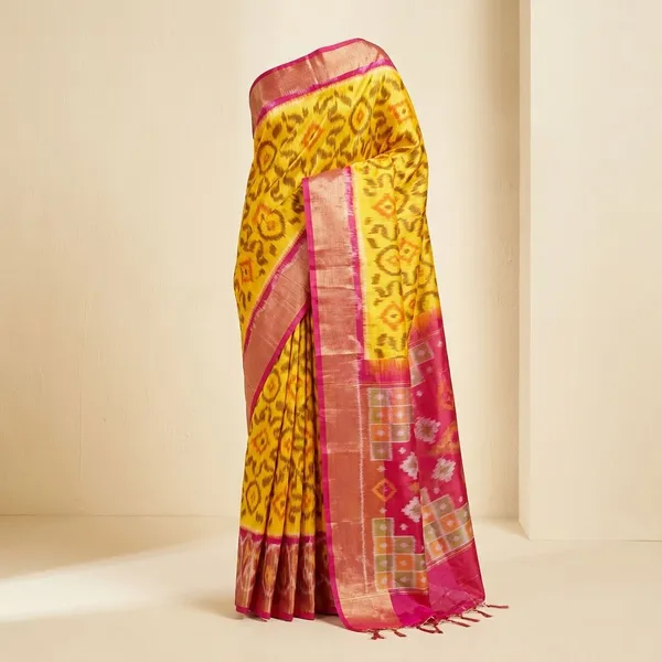 Yellow_Designer_Printed_And_Dolla_Silk_Fabric_Sarees