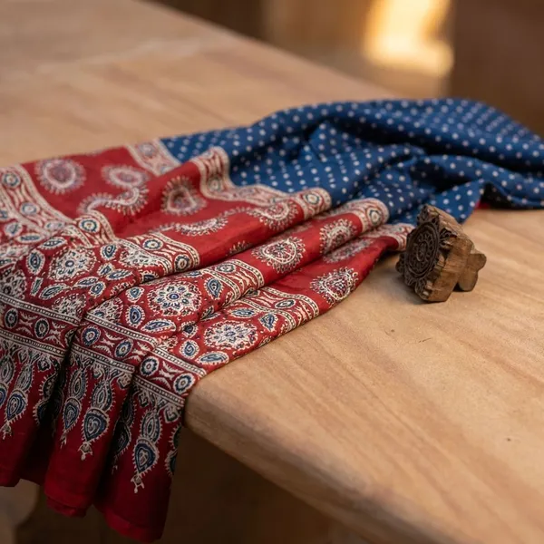 Blue_Semi_Gajji_Bandhej_Printed_Sarees