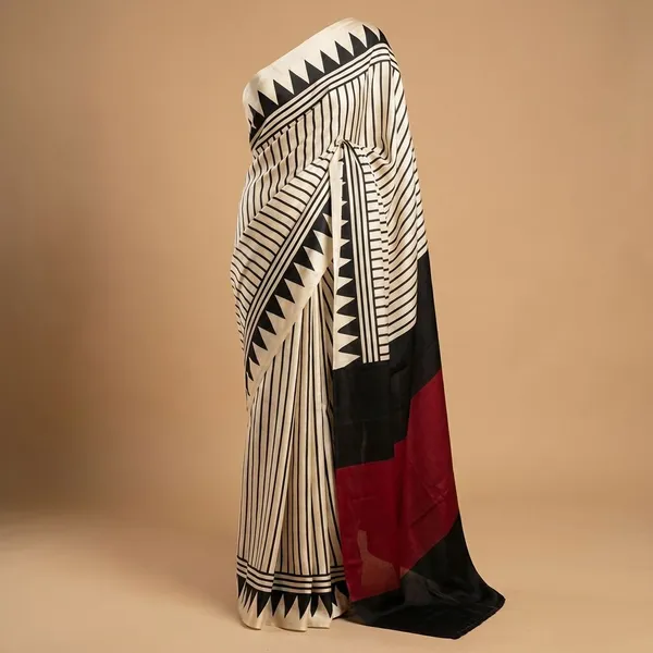 Multicolor_Semi_Gajji_Bandhej_Printed_Sarees