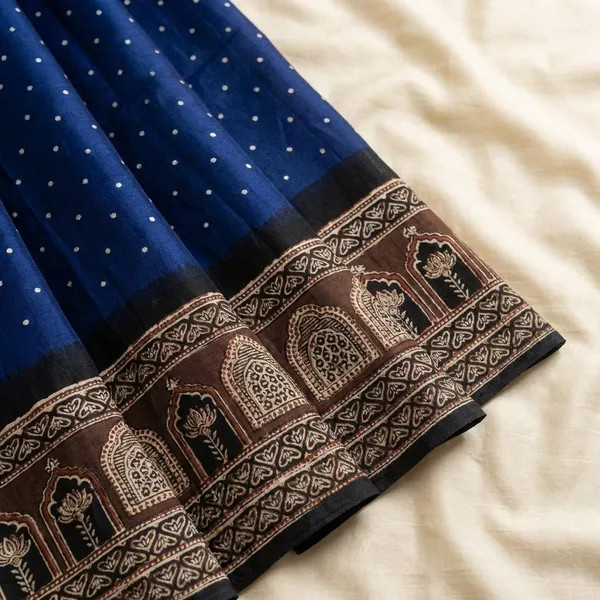 Blue_Semi_Gajji_Bandhej_Printed_Sarees