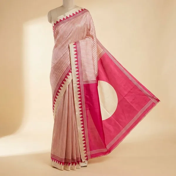 Pink_Semi_Gajji_Bandhej_Printed_Sarees