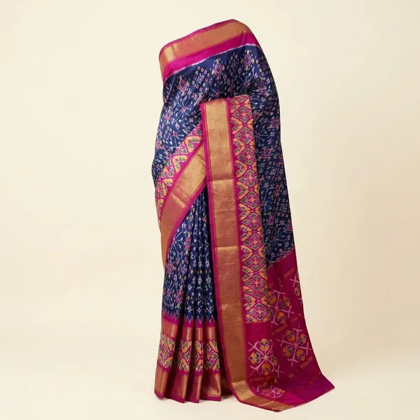 Blue_Designer_Printed_And_Dolla_Silk_Fabric_Sarees