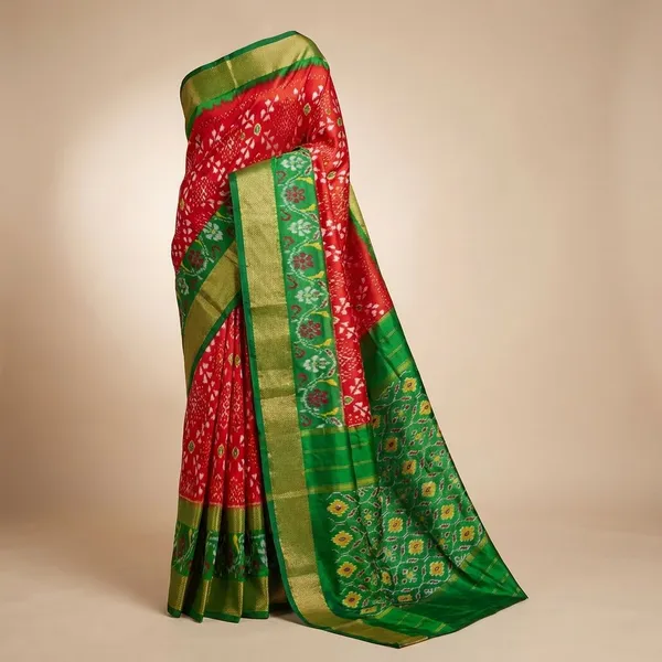 Green_And_Red_Designer_Printed_And_Dolla_Silk_Fabric_Sarees