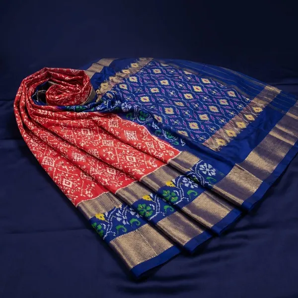 Blue_Designer_Printed_And_Dolla_Silk_Fabric_Sarees