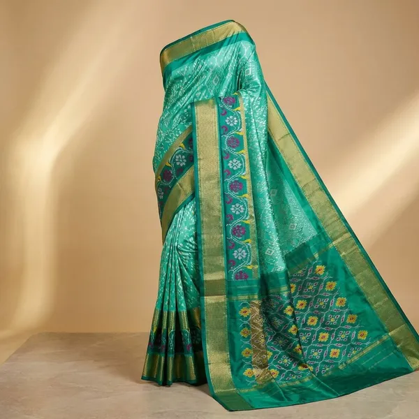 Green_Designer_Printed_And_Dolla_Silk_Fabric_Sarees