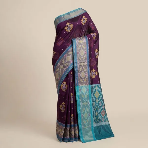 Blue_And_Purple_Designer_Printed_And_Dolla_Silk_Fabric_Sarees
