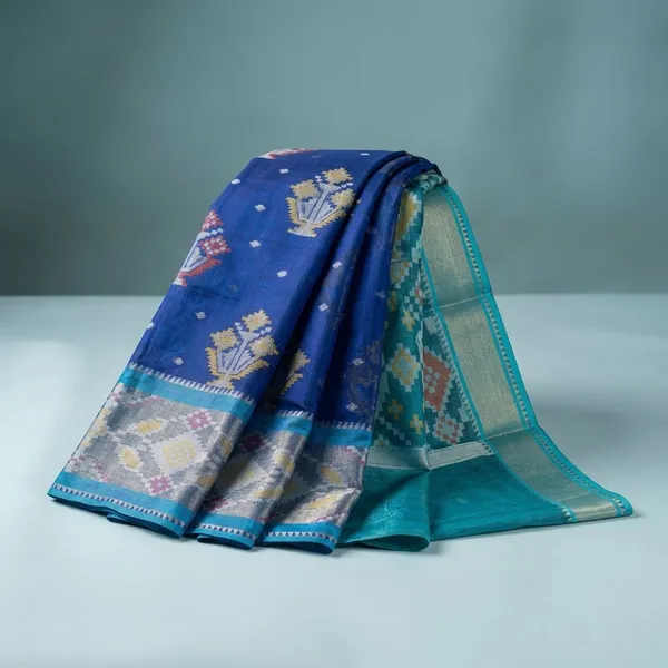 Blue_Designer_Printed_And_Dolla_Silk_Fabric_Sarees