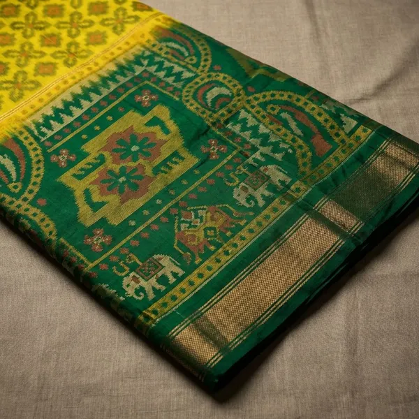 Yellow_Designer_Printed_And_Dolla_Silk_Fabric_Sarees