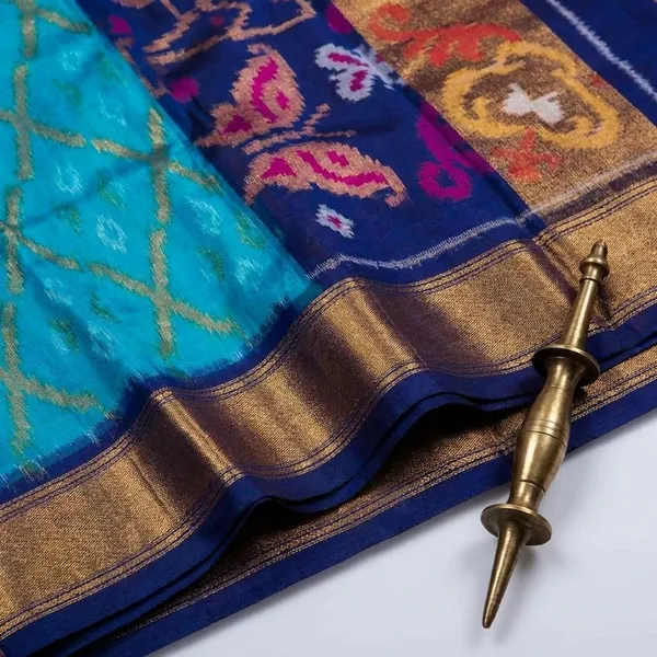Blue_Designer_Printed_And_Dolla_Silk_Fabric_Sarees