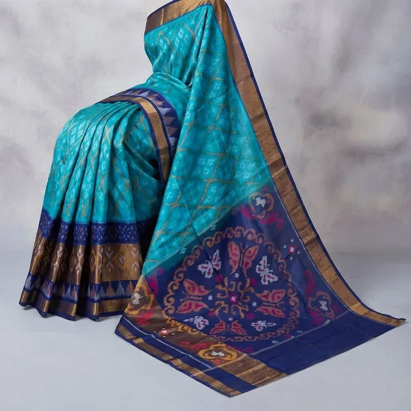 Blue_Designer_Printed_And_Dolla_Silk_Fabric_Sarees