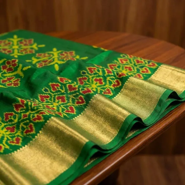 Yellow_And_Green_Designer_Printed_And_Dolla_Silk_Fabric_Sarees