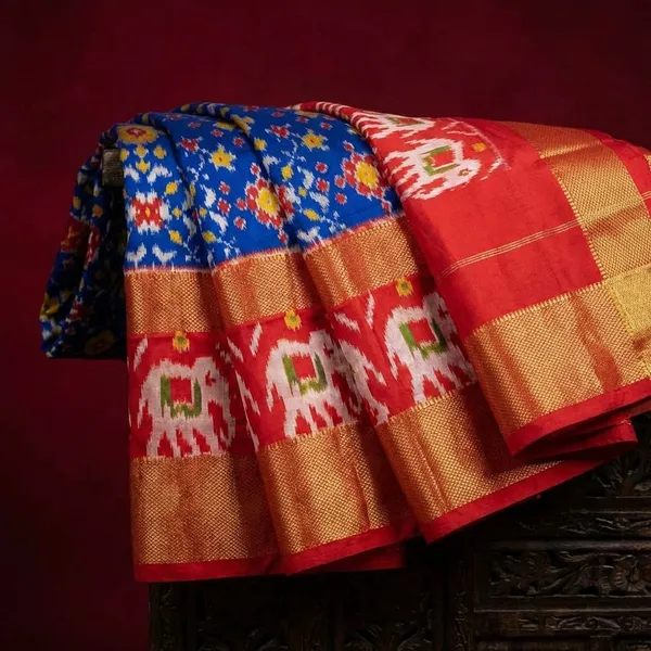 Blue_And_Red_Designer_Printed_And_Dolla_Silk_Fabric_Sarees