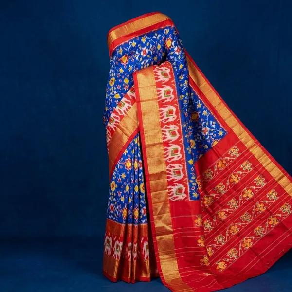 Blue_And_Red_Designer_Printed_And_Dolla_Silk_Fabric_Sarees