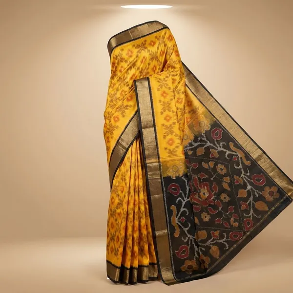 Yellow_Designer_Printed_And_Dolla_Silk_Fabric_Sarees