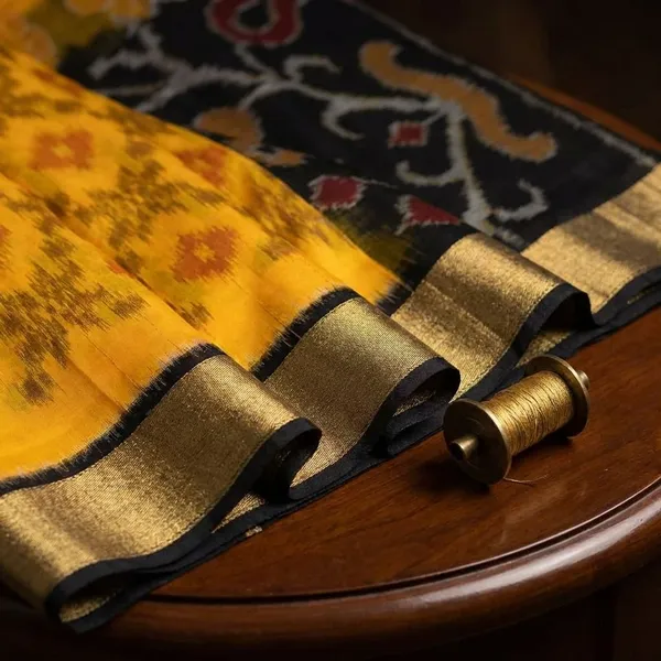 Yellow_Designer_Printed_And_Dolla_Silk_Fabric_Sarees
