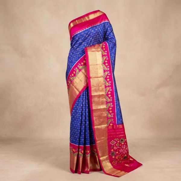Multicolor_Ikkat_Saree_And_Dolla_Silk_Sarees