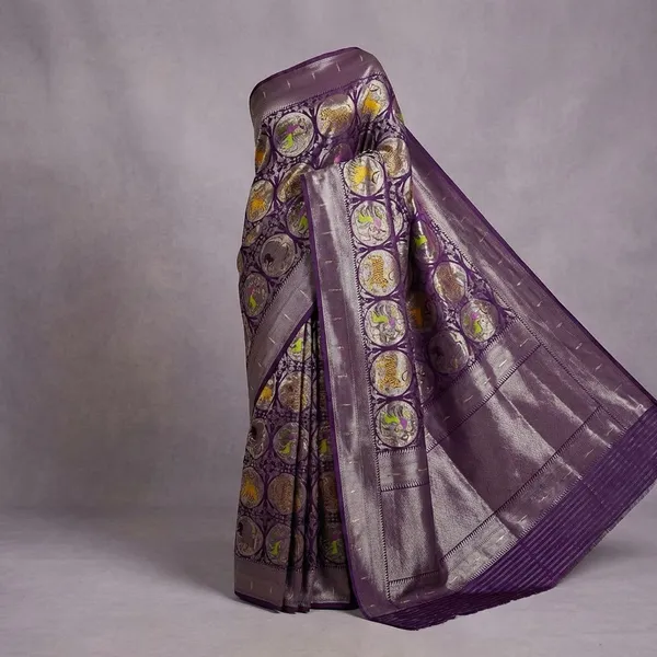 Multicolor_Designer_Printed_And_Dolla_Silk_Fabric_Sarees