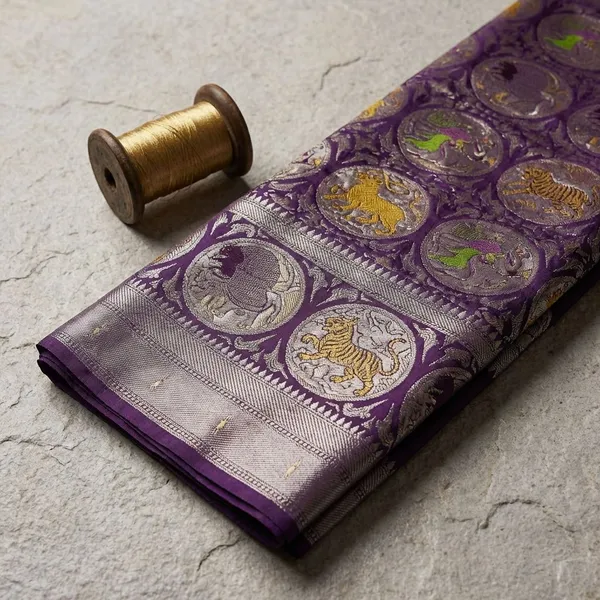Multicolor_Designer_Printed_And_Dolla_Silk_Fabric_Sarees