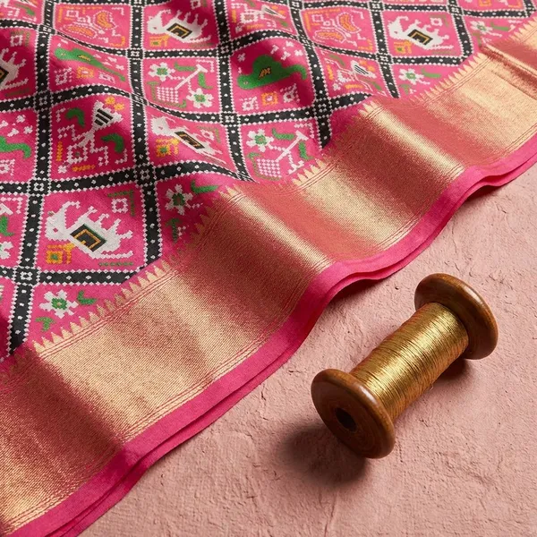 Multicolor_Pink_Super_Dolla_Silk_Fabric