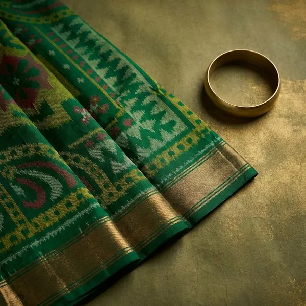 Multicolor_Twill_Ikkat_Designer_And_Dolla_Silk_Sarees