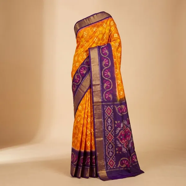 Multicolor_Twill_Ikkat_Designer_And_Dolla_Silk_Sarees