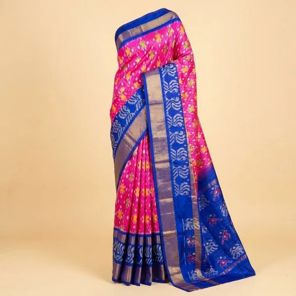 Multicolor_Designer_Ikkat_Saree