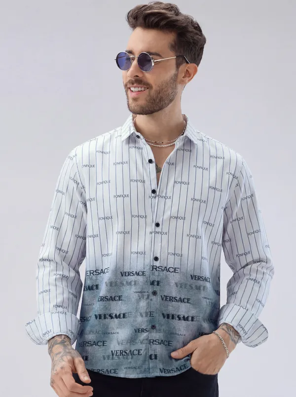Black_And_White_Cotton_Casual_Printed_Full_Sleeve_Shirt_For_Men