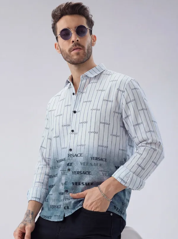 Black_And_White_Cotton_Casual_Printed_Full_Sleeve_Shirt_For_Men