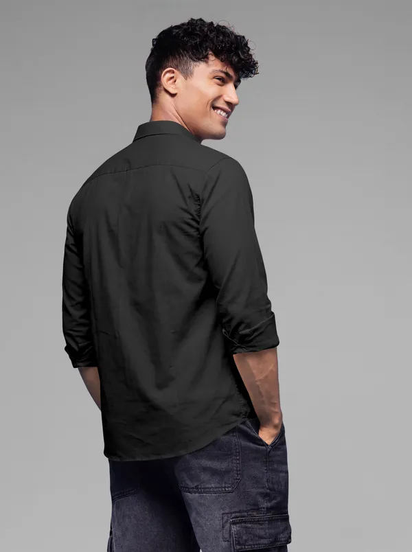 Black_Cotton_Casual_Solid_Full_Sleeve_Shirt_For_Men