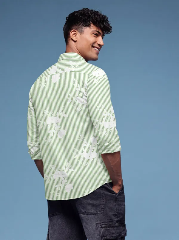 Green_And_White_Cotton_Casual_Printed_Full_Sleeve_Shirt_For_Men