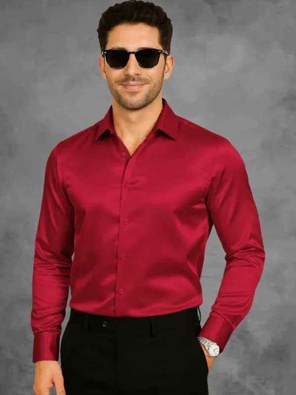 Red_Satin_Solid_Full_Sleeve_Shirt_For_Men