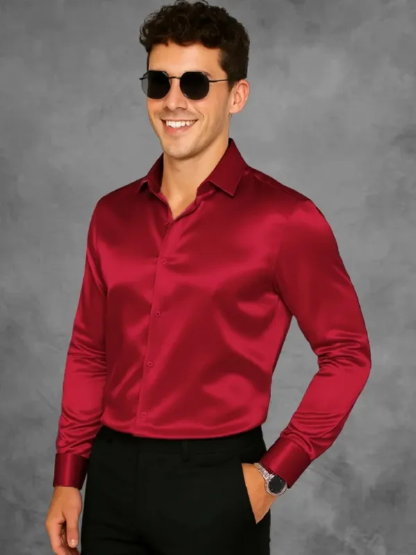 Red_Satin_Solid_Full_Sleeve_Shirt_For_Men