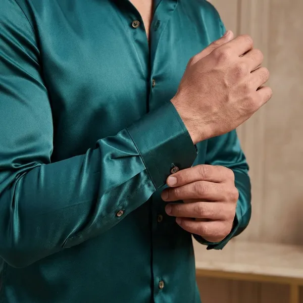 Teal_Satin_Solid_Full_Sleeve_Shirt_For_Men