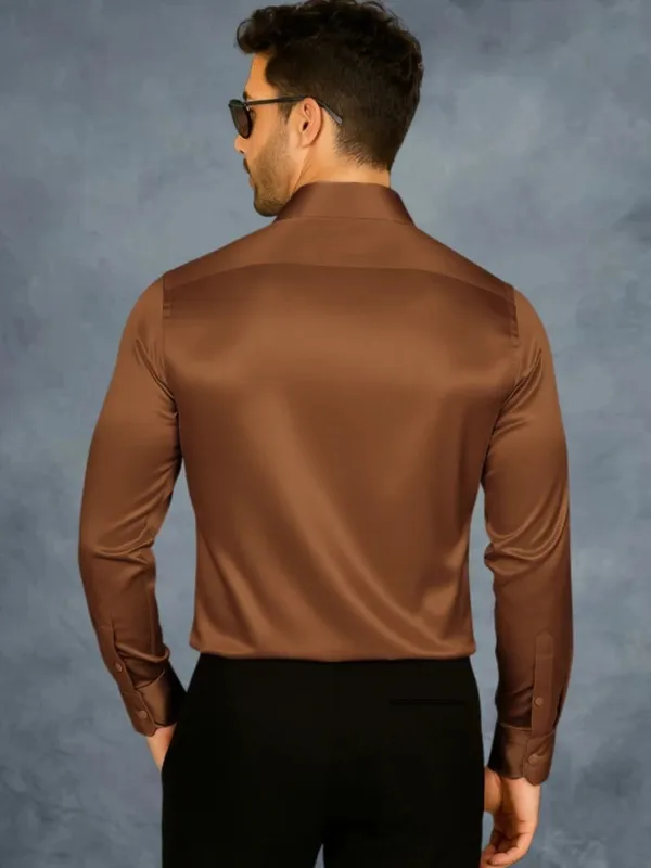 Brown_Satin_Solid_Full_Sleeve_Shirt_For_Men