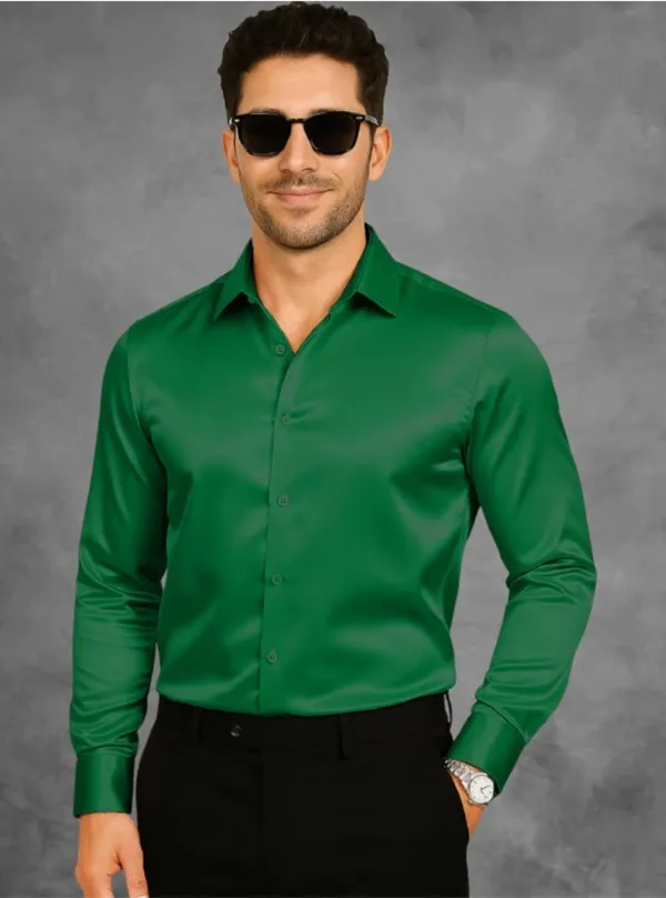 Green_Satin_Solid_Full_Sleeve_Shirt_For_Men