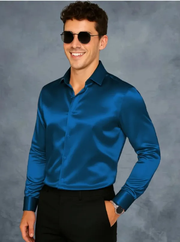 Blue_Satin_Solid_Full_Sleeve_Shirt_For_Men