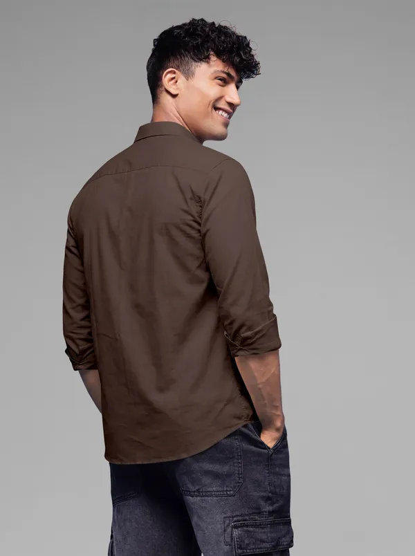 Brown_Cotton_Casual_Solid_Full_Sleeve_Shirt_For_Men