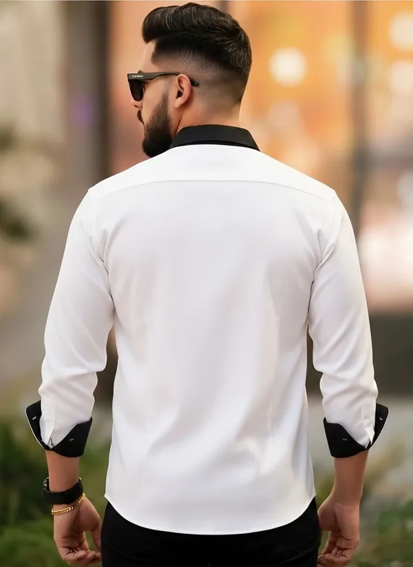White_Satin_Solid_Full_Sleeve_Shirt_For_Men